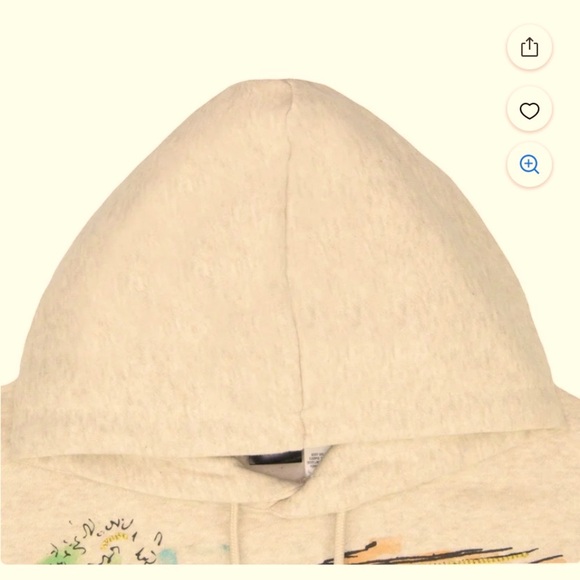 NWTS Disney Mickey & Minnie Character Graphic Hoodie - Cream - Picture 9 of 16